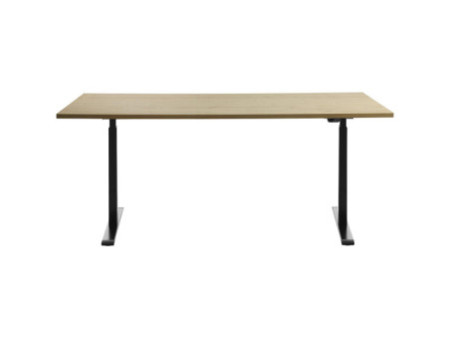 Topstar Bureau réglable en hauteur, (L)1.800 mm, noir/érable