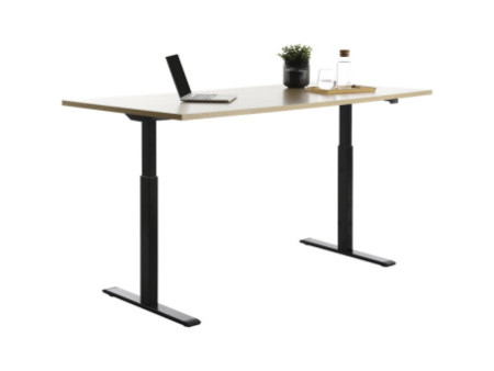 Topstar Bureau réglable en hauteur, (L)1.800 mm, noir/érable