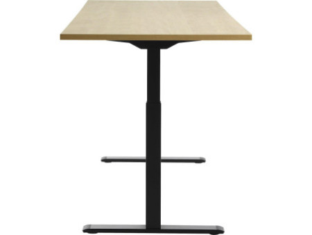 Topstar Bureau réglable en hauteur, (L)1.800 mm, noir/érable