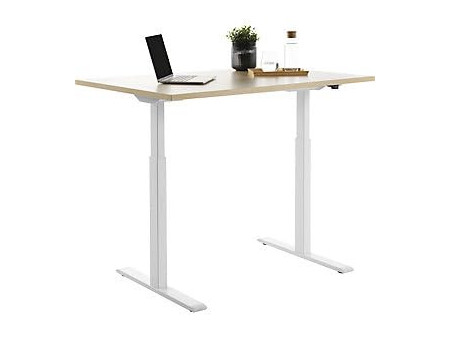 Topstar Bureau réglable en hauteur, (L)1.200 mm blanc/érable