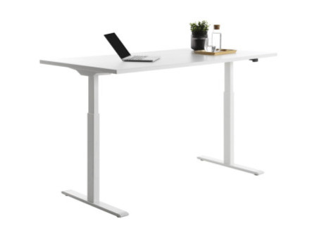 Topstar Bureau réglable en hauteur, (L)1.600 mm, blanc/blanc