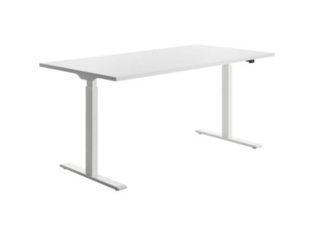 Topstar Bureau réglable en hauteur, (L)1.600 mm, blanc/blanc