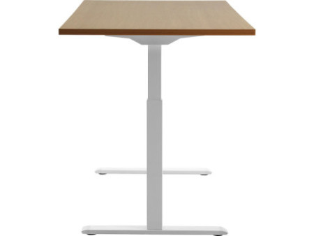 Topstar Bureau réglable en hauteur, (L)1.600 mm, blanc/hêtre
