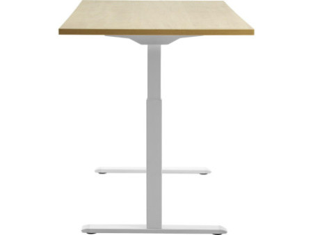 Topstar Bureau réglable en hauteur, (L)1.600 mm blanc/érable
