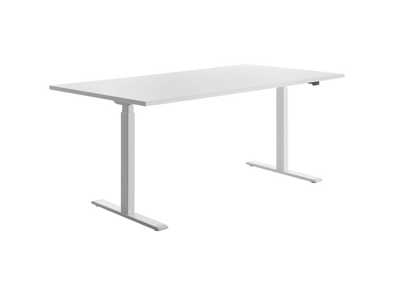 Topstar Bureau réglable en hauteur, (L)1.800 mm, blanc/blanc