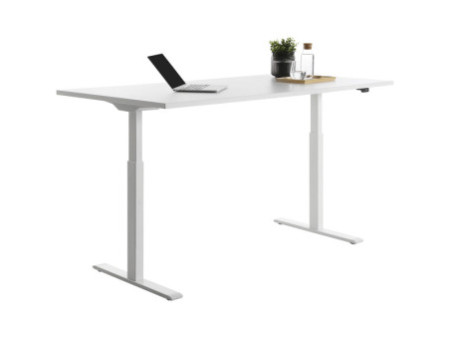 Topstar Bureau réglable en hauteur, (L)1.800 mm, blanc/blanc