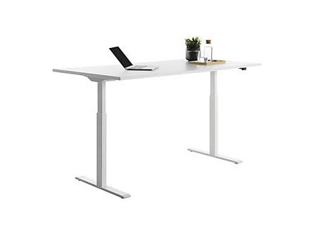 Topstar Bureau réglable en hauteur, (L)1.800 mm, blanc/blanc