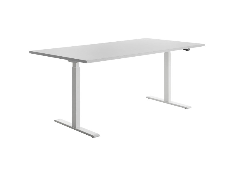 Topstar Bureau réglable en hauteur, (L)1.800 mm, blanc/gris