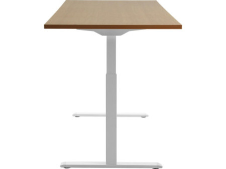 Topstar Bureau réglable en hauteur, (L)1.800 mm, blanc/hêtre