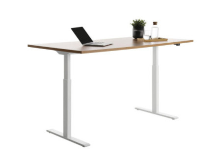 Topstar Bureau réglable en hauteur, (L)1.800 mm, blanc/hêtre