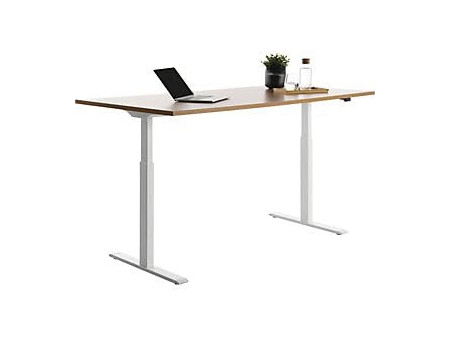 Topstar Bureau réglable en hauteur, (L)1.800 mm, blanc/hêtre
