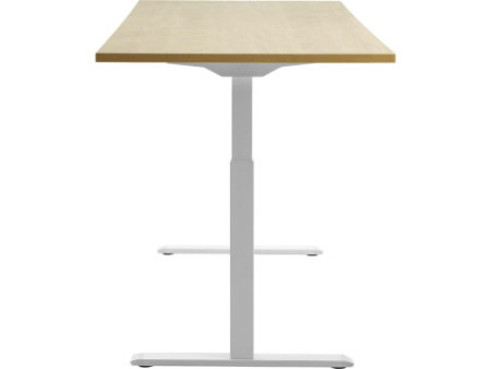 Topstar Bureau réglable en hauteur, (L)1.800 mm blanc/érable