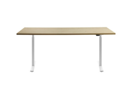 Topstar Bureau réglable en hauteur, (L)1.800 mm blanc/érable