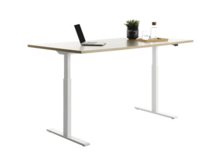 Topstar Bureau réglable en hauteur, (L)1.800 mm blanc/érable