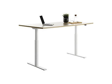 Topstar Bureau réglable en hauteur, (L)1.800 mm blanc/érable