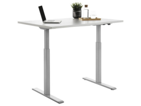 Topstar Bureau réglable en hauteur, (L)1.200 mm, gris/gris
