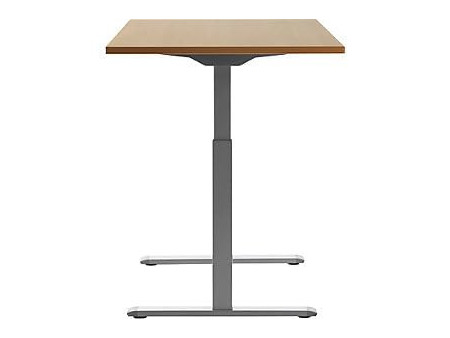 Topstar Bureau réglable en hauteur, (L)1.200 mm, gris/hêtre