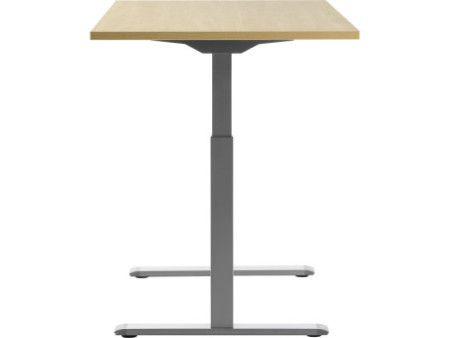 Topstar Bureau réglable en hauteur, (L)1.200 mm, gris/érable