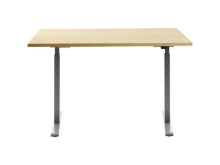 Topstar Bureau réglable en hauteur, (L)1.200 mm, gris/érable