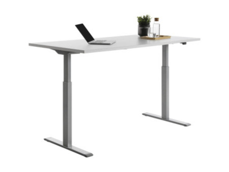 Topstar Bureau réglable en hauteur, (L)1.600 mm, gris/gris