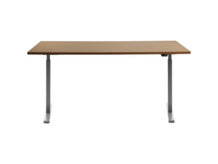 Topstar Bureau réglable en hauteur, (L)1.600 mm, gris/hêtre