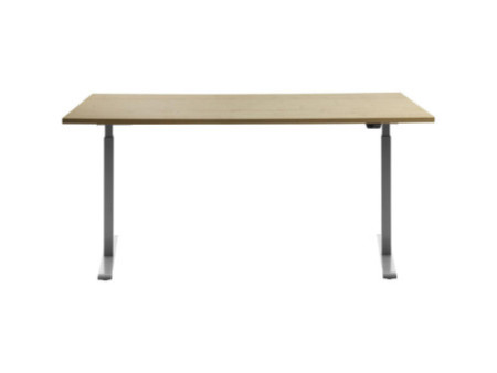 Topstar Bureau réglable en hauteur, (L)1.600 mm, gris/érable