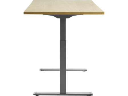 Topstar Bureau réglable en hauteur, (L)1.600 mm, gris/érable