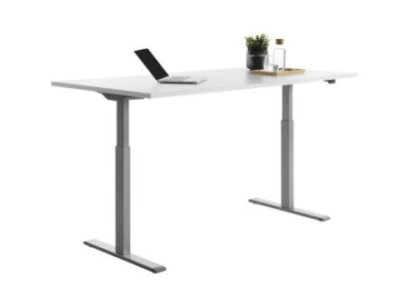 Topstar Bureau réglable en hauteur, (L)1.800 mm, gris/blanc