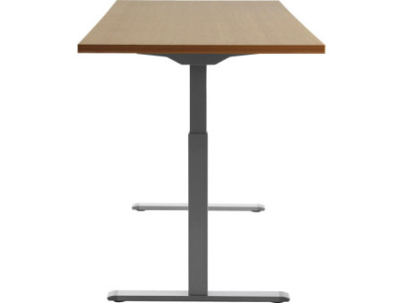 Topstar Bureau réglable en hauteur, (L)1.800 mm, gris/hêtre