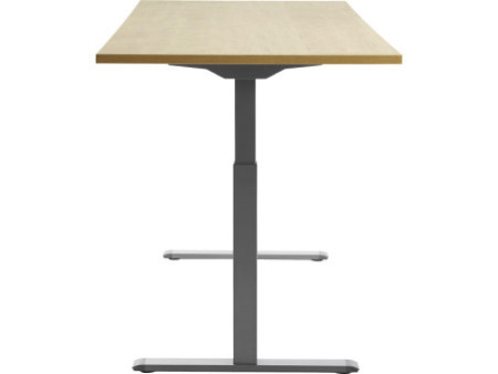Topstar Bureau réglable en hauteur, (L)1.800 mm, gris/érable