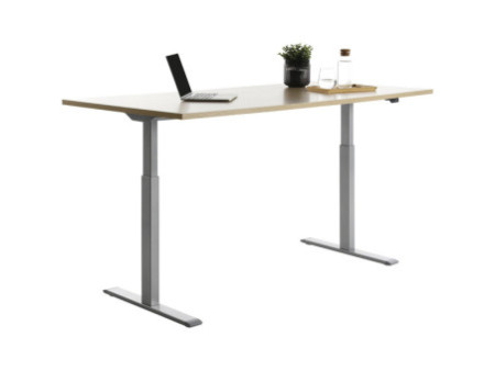 Topstar Bureau réglable en hauteur, (L)1.800 mm, gris/érable