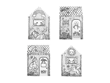 Fellowes Maison de jeu Licorne, en carton ondulé