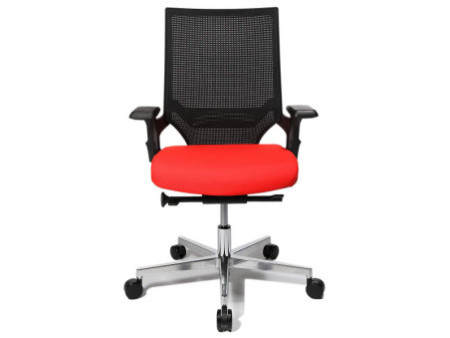Topstar Chaise de bureau pivotante 'T300', rouge / noir