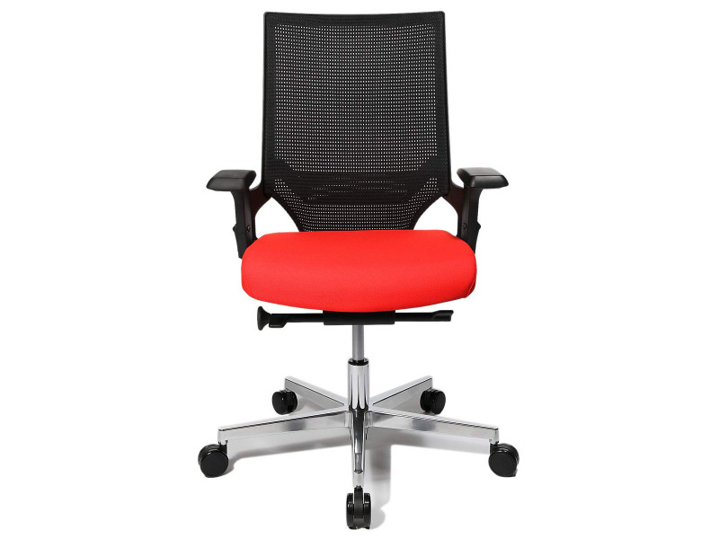 Topstar Chaise de bureau pivotante 'T300', rouge / noir