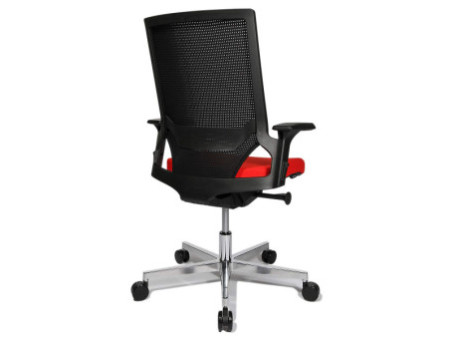 Topstar Chaise de bureau pivotante 'T300', rouge / noir