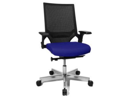 Topstar Chaise de bureau pivotante 'T300', bleu / noir