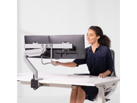 Fellowes Bras deux écrans Eppa Crossbar, argent