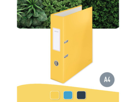 LEITZ Classeur à levier Cosy Soft-Touch, A4, 80 mm, jaune