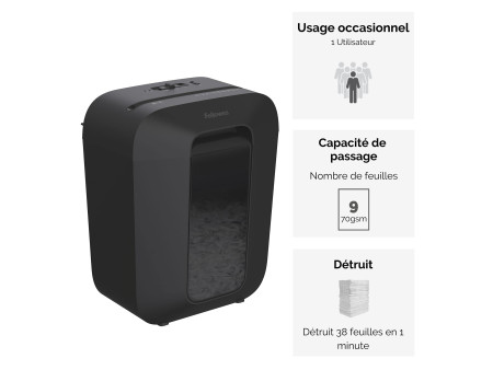 Fellowes Destructeur de documents Powershred LX50, noir