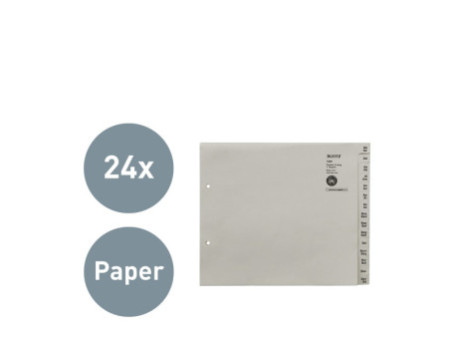 LEITZ Intercalaire en papier nature, A-Z, pour 24 claseurs,