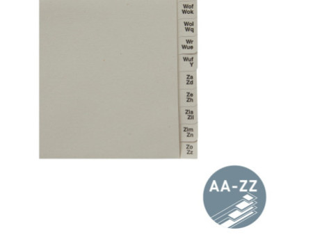 LEITZ Intercalaire en papier nature, A-Z, pour 24 claseurs,