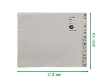 LEITZ Intercalaire en papier nature, A-Z, pour 24 claseurs,