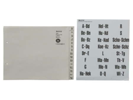 LEITZ Intercalaire en papier nature, A-Z, pour 24 claseurs,