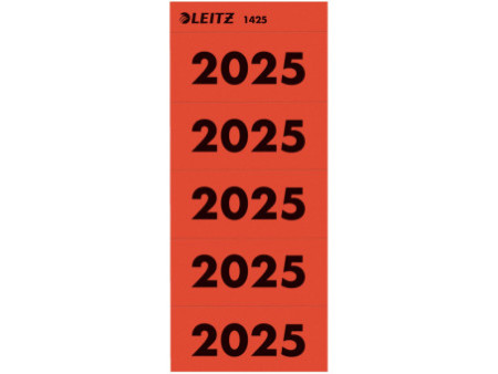LEITZ Etiquette imprimée pour classeur 'Année 2025', rouge