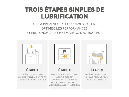 Fellowes Feuille lubrifiante pour destructeur de documents