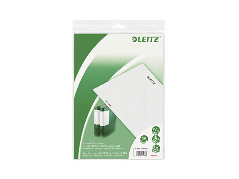 LEITZ Etiquette pour dos de classeur, 176 x 146 mm, gris