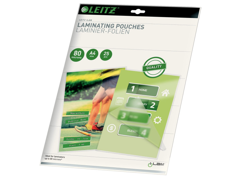 LEITZ Pochette de plastification, A4, brillant, 160 microns
