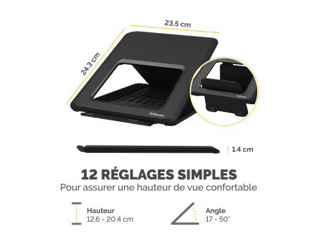 Fellowes Support pour ordinateur portable Breyta, noir