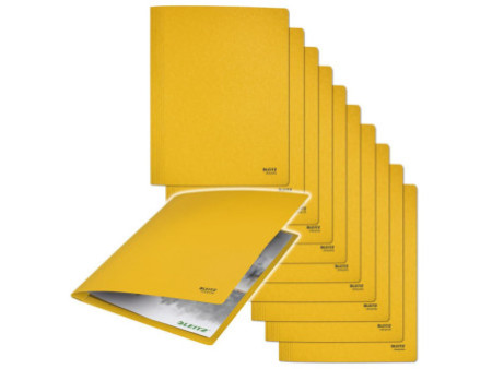 LEITZ Chemise à lamelle Recycle, A4, carton, jaune