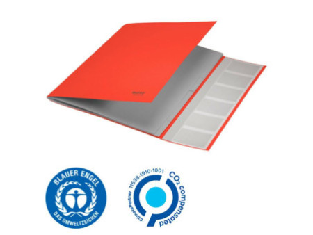 LEITZ Chemise trieur Recycle, A4, carton, rouge